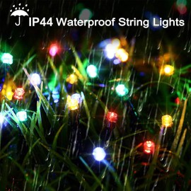 JAYIJAXIN 200 LED Solar String Lights 72FT Solar Powered Christmas Light with 8 Lighting Modes, Waterproof Tree Lights for Outdoor Outside Xmas Wedding Garden Party Decoration Multicolor