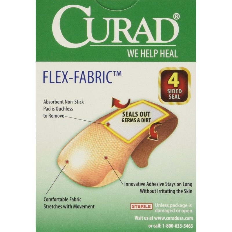 Curad - CUR47315_OLD Flex-Fabric, 3/4 Inches X 3 Inches bandages,