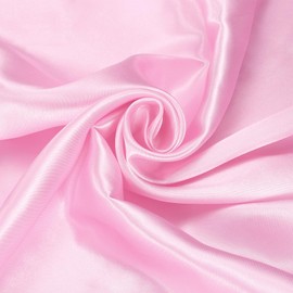 uxcell Light Pink Satin Fabric by The Yard, 2 Yards 60" Wide Silky Satin Fabric Solid Satin Cloth Fabric for Bridal Dress Wedding Decorations Crafts Sewing