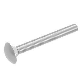 SECCARO 20 x M8 x 75mm Stainless Steel V2A VA A2 Carriage Bolts DIN 603 / ISO 8677 Flat Round Head with Square Neck Fully Threaded