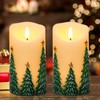 Eldnacele Christmas Flameless Candles with 6 Hour Timer Battery Operated