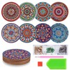 8 Pcs 5D DIY Diamond Arts and Crafts Painting Coasters,