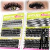Lash Clusters Kit with Spikes Lashes Clusters Wispy 60D+80D+100D+200D Manga