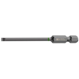 PB Swiss Tools 1/4" PrecisionBit for Power Tools w/ nanocoating for Slotted Screws, long-type size 1