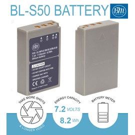 BM Premium BLS-50, PS-BLS5 Battery and Charger for Olympus OM-5, OM-D E-M5 III, E-M10, E-M10 III, E-M10 IV, E-PL7, E-PL8, E-PL9, E-PL10, Stylus 1 Cameras