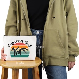 PYOUL Kosmetiktasche, brasilianisches Kampfsport-Liebhaber, Geschenk, Capoeira, G-IRL, Kosmetiktasche, Tanzkämpfer-Geschenk, Capoeira G-irl Tasche