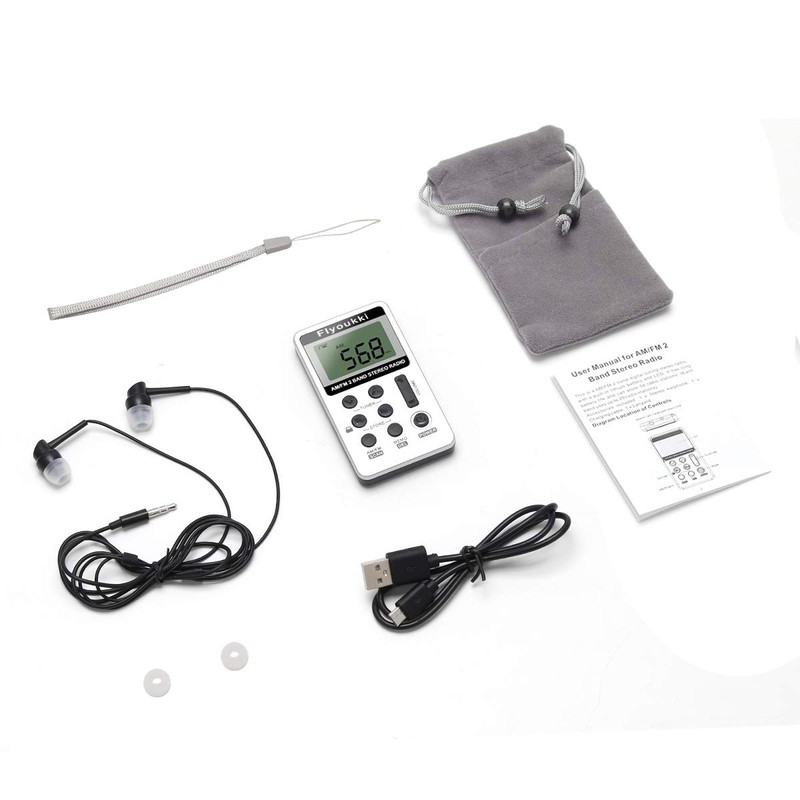 Pocket Small Radio by Flyoukki, Personal Mini AM FM Portable