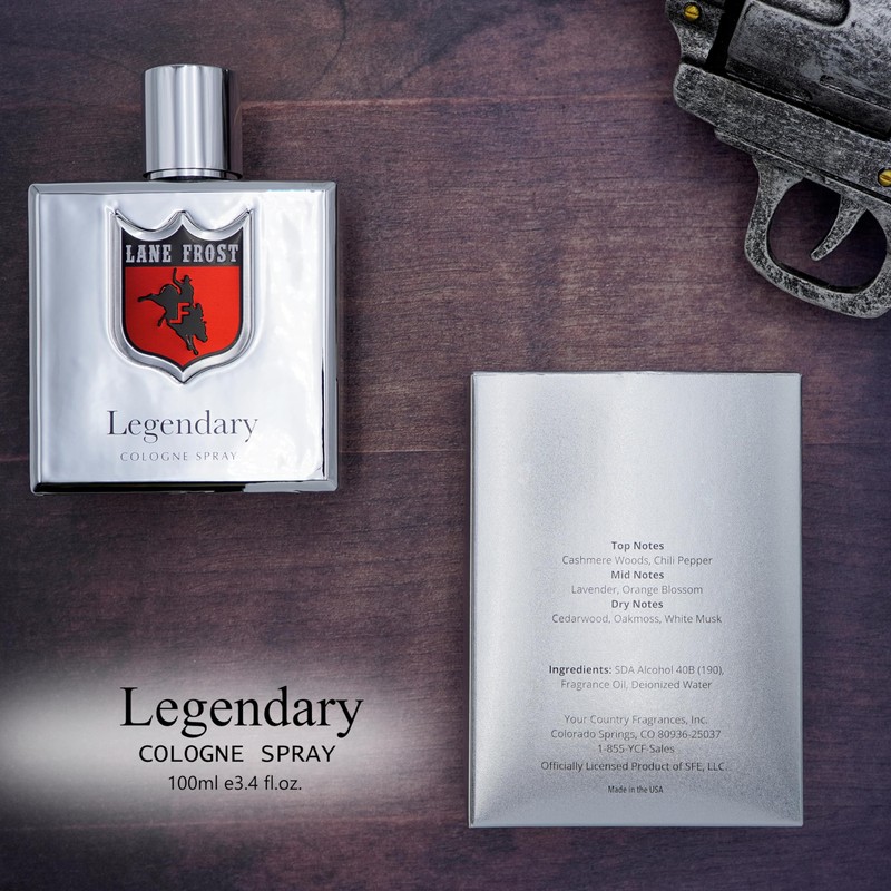 Lane Frost Legendary Cologne, Chrome Version, New Scent, Men's Fragrance,