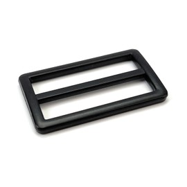 VersaKits 10 Pcs Heavy Duty Metal Slide Buckles Zinc Alloy Tri-glide Slides Webbing Slide Strap Belt Adjuster, Matte Black, 1-1/2''