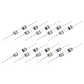 MECCANIXITY 10pcs Glass Tube Fuses, Axial-with Lead Wire 5x20mm 1A 250V for Replacing or Repairing Many Home Electronics (F1A)