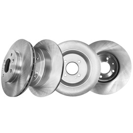 PM Auto Set of 4 Front 256mm-Rear 262mm Brake Disc Rotors For 2012-2017 Hyundai Accent