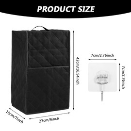 CALIDAKA Blender Dust Cover, Compatible with Most Blenders, Polyester, Black