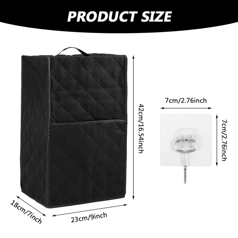 CALIDAKA Blender Dust Cover, Compatible with Most Blenders, Polyester, Black