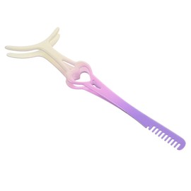 FRCOLOR Lash Clamp Tweezers Heart Shaped Stainless Steel Eyelash Applicator Tool for Extensions Portable and Easy to Clean Versatile for Curling Lashes and Shaping Brows