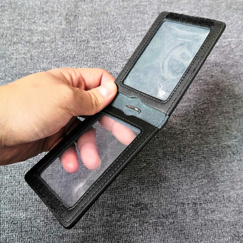 Hibate Genuine Leather Oyster Card Holder Bus Travel Pass Holders