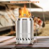 COOZOOM Portable Table Top Fire Pit with Stand, 5.5" Stainless