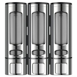 ZYWUOY Wall Mount Soap Dispenser Set, 3 In 1 400Ml Bathroom Soap Dispenser For Bathroom Hotels(Electroplating)