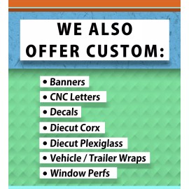 46.5" x 24" LARGE VINYL DECAL ICE CREAM FREEZER W/ POPSICLES AND CONES COLORFUL