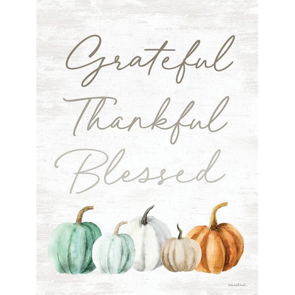 Typography Signs Wall Art, Grateful, Thankful, Blessed Custom Framed Home