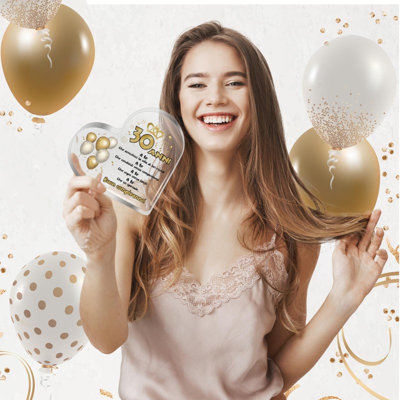 NAÏZAYA Birthday Heart Plaque (30 Years)