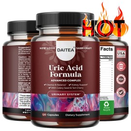 Daitea Uric Acid Formula -Tart Cherry, Celery, Milk Thistle,Cranbe