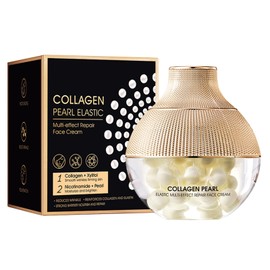 Perlen Reparatur Creme, Feuchtigkeitscreme, Gesichtscreme Mit Kollagen und Niacinamid, Facial Cream, Repariert die Haut, Baut die Geschädigte Hautbarriere Wieder Auf, Strafft und Hellt die Haut Auf