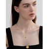 JIYVY32 Emerald Necklace May Birthstone Sun Moon Necklace for Women