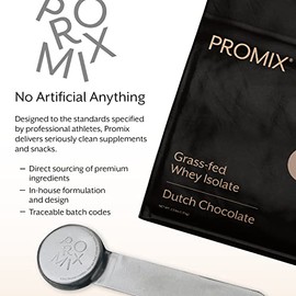 ProMix Nutrition Promix Whey Protein Isolate Powder, Chocolate - 5lb Bulk - Grass-Fed & 100% All Natural - Post Workout Fitness & Nutrition Shakes, Smoothies, Baking & Cooking Recipes - Gluten-Free & Keto-Friendly