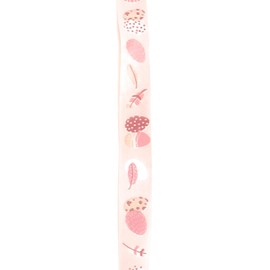 s.dekoda Ribbon 20 m x 25 mm Pink Easter Egg Feather Easter Ribbon Decorative Ribbon [D51427]