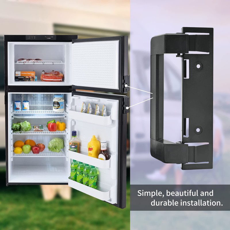 2 Pack 3316882900 RV Refrigerator Door Handle Holder Grip Black