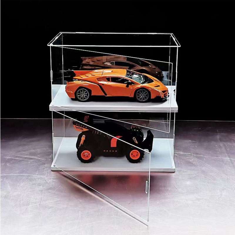 Hinged Display Case Made of Transparent Acrylic for Assembling the