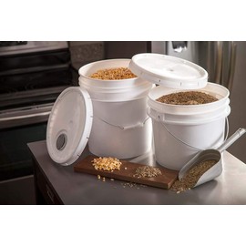 3.5 Gallon (448 oz) Food Storage Containers with Lids - Freezer and Microwave Safe Storage Containers, Round Plastic Containers with Lid, BPA Free, 10 Pack