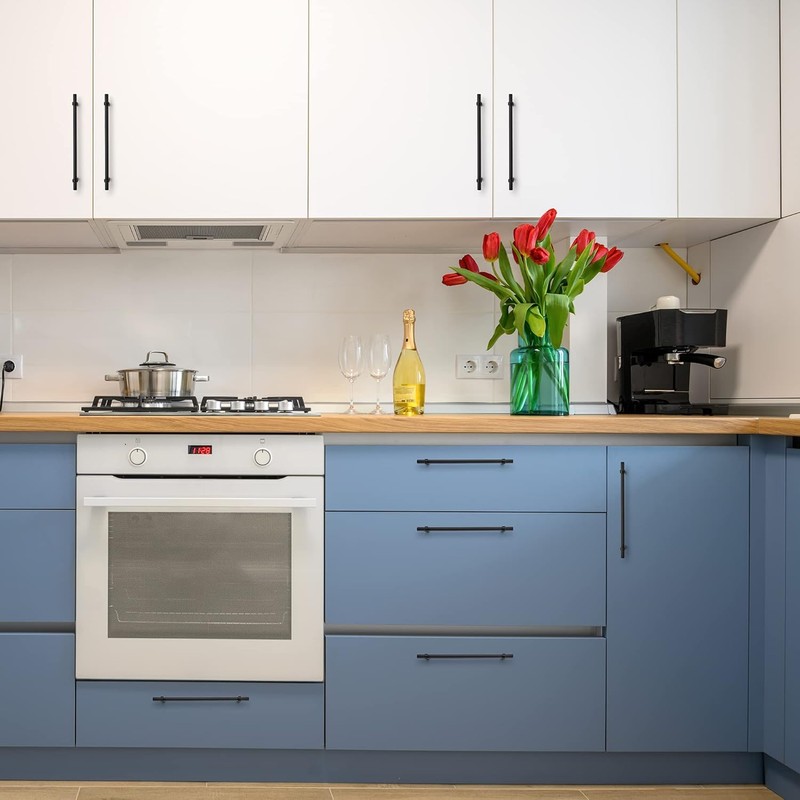 Ravinte 10 Pack 12-5/8 Inch Cabinet Pulls Matte Black Kitchen