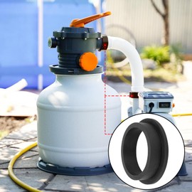 XIABYAYU Dichtungsring Poolpumpe, 5 Stück Dichtung Sandfilteranlage, O-Ring Poolpumpe Ersatzteile, O-Ringe Gummidichtung, Schwarz Pool Zubehör für Sandfilteranlage und Pool (B)
