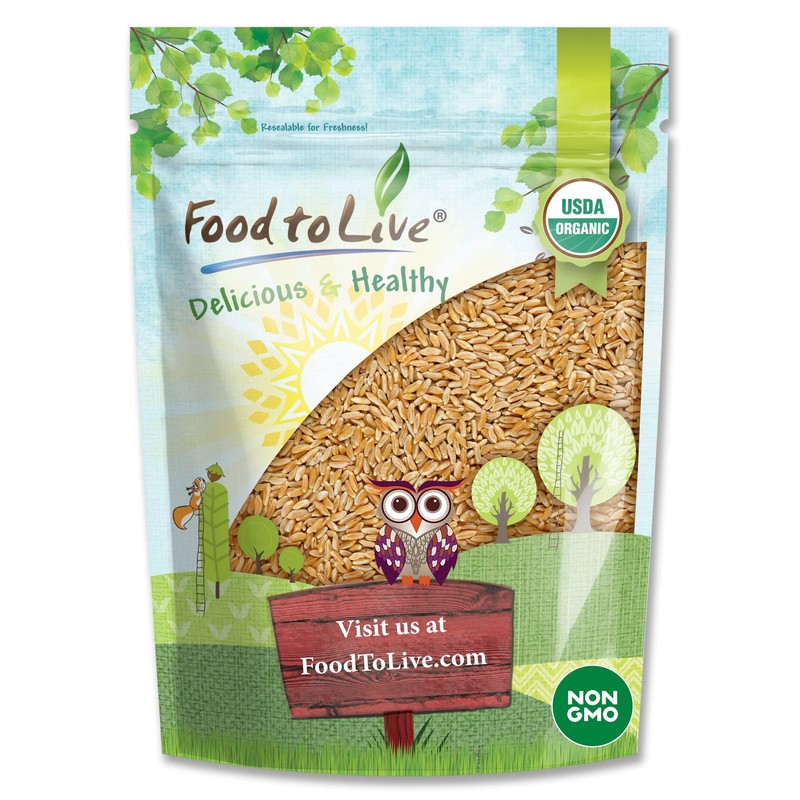 Food to Live Organic KAMUT Khorasan Wheat Berries, 5 Pounds