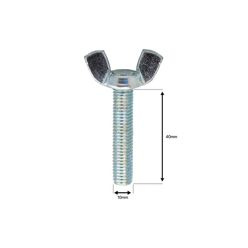 M10 (10mm x 50mm) Butterfly Wing Screws Thumb Screws Wing