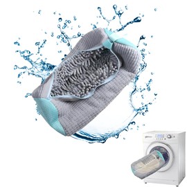 Shoe Washing Bags, Shoes Laundry Machine Bag, Portable Reusable Shoe Cleaning Bag, Wrap-Around Washer and Dryer Zipper Storage Bag for All Types of Shoes