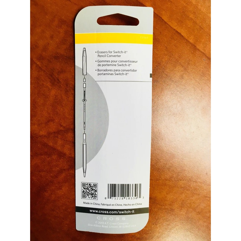 Cross Switch-it Pencil Converter Eraser Refills, 0.7mm