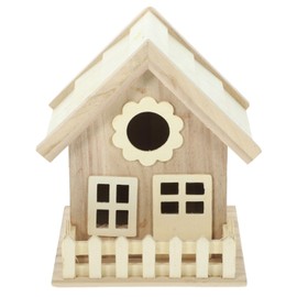 Toddmomy House Bird Nest Unfinished Wood Birdhouse Kits Unpainted Bird Houses Wooden Bird House Bird Houses for Outdoor Delicate Bird House Unpainted Bird Hut Tree Desktop Wooden Decoration