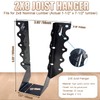 20 PCS 2x8 Joist Hanger,Black Powder-Coated,18 Gauge Galvanizing Face Mount,for