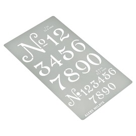Aleks Melnyk No.452 Metal Stencil, Small Number Stencil, Size 1in and 0.5in, Old World Number, Template for Wood Burning, Pyrography Engraving, Bookmark, Crafts, Art, DIY