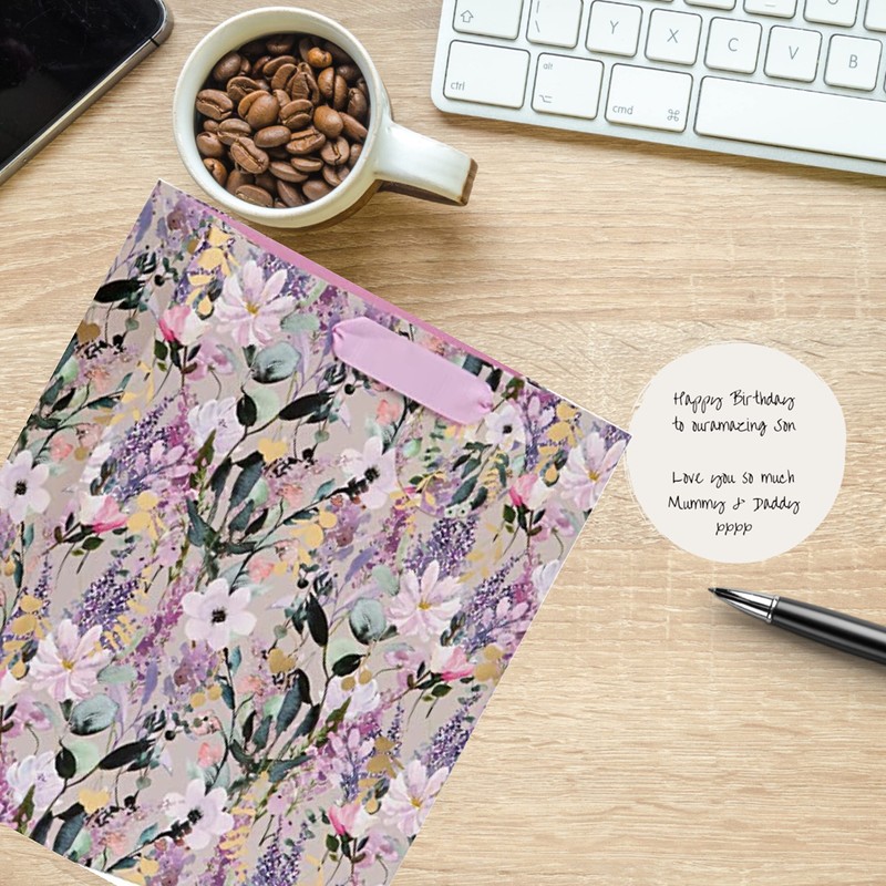 Glick Luxury Gift Bag - Large Gift Bag Buddleia, Multi-Coloured