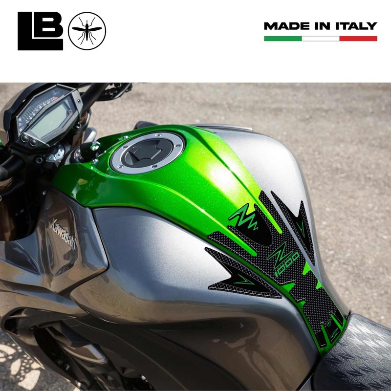 labelbike - Tank Pad Stickers 3D Tank - Carbon Green