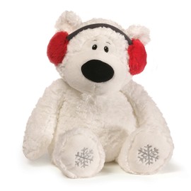 "GUND Blizzard Teddy Bear Holiday Stuffed Animal Plush, 16""", white, red, black (4059079)