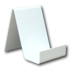 EPOSGEAR Medium Plastic Acrylic Perspex Book Plate Retail Display Stand Holder - Perfect for Schools, Nurseries, Libraries etc (White)