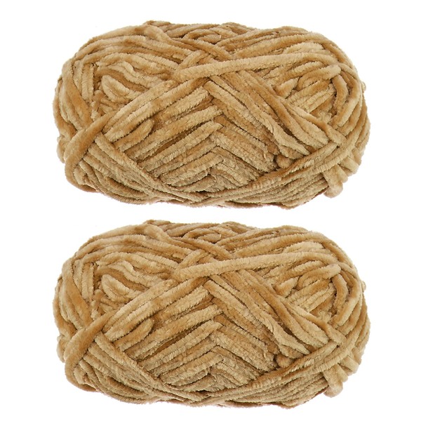HARFINGTON 2Skeins Velvet Yarn Chenille Yarn 2x100g/7.1oz 174 Yards Total
