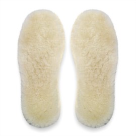 Happystep Genuine Sheepskin Insoles - Premium Lambswool and Sheepskin Top Layer, Felt Bottom for Ultimate Warmth, Comfort and Cushioning (Women 6)