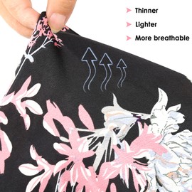 Satin Bonnet, Black Flowers, X-Large