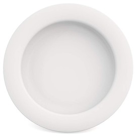Ornamin Plate with Sloped Base Ø 20 cm White Melamine (model 902) | eating aid, melamine, non-slip plate, plate guard