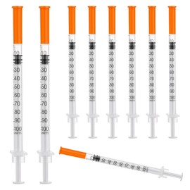 20 Pack 1ml Disposable Syringe, 30G 1cc 5/16 Inch (8mm) Lab Supplies Syringes, Individually Wrapped